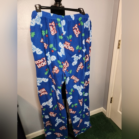 National Lampoon's Christmas Vacation Size Large PJ Pants "Don't Hog The Nog" - Picture 5 of 7